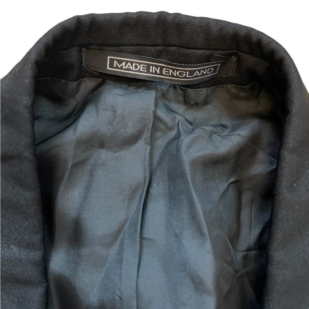 MENS J.G. CHAPPEL Wool Black Two Button Blazer Suit Jacket 38 - Picture 7 of 10